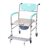 Orthonica Commode Chair With Castors