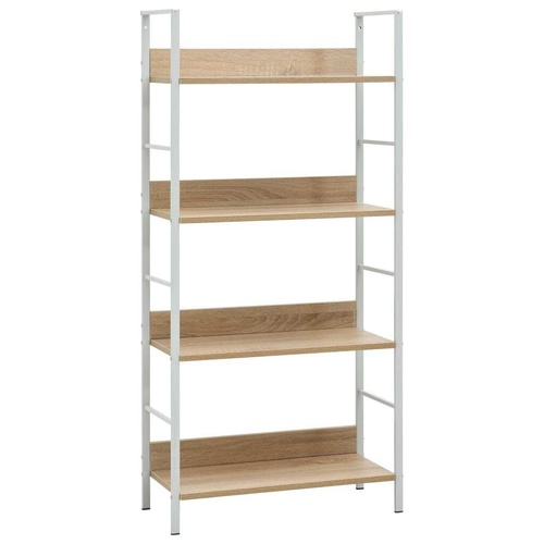 4-Layer Book Shelf Oak 60x27.6x124.5 cm Engineered Wood