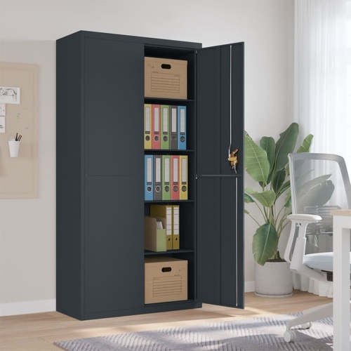 File Cabinet Anthracite 90x40x180 cm Steel