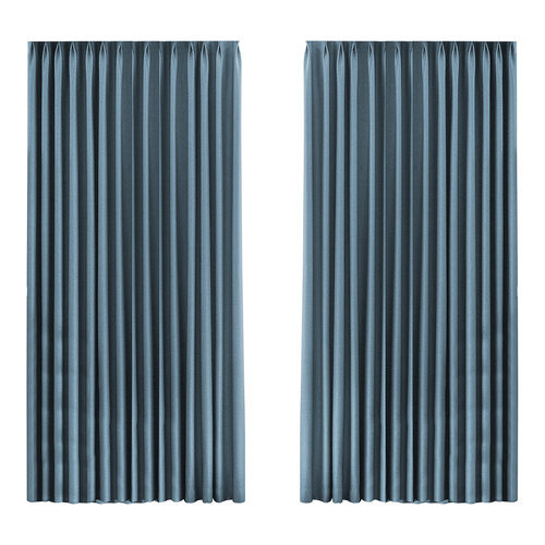  2XBlockout Curtains Chenille 240x250 Blue