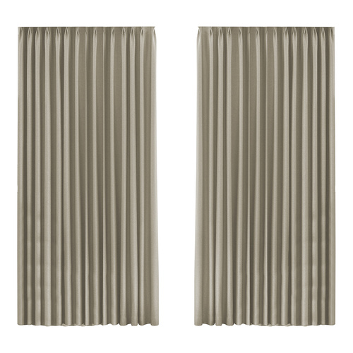  2XBlockout Curtains Chenille 240x250 Coffee