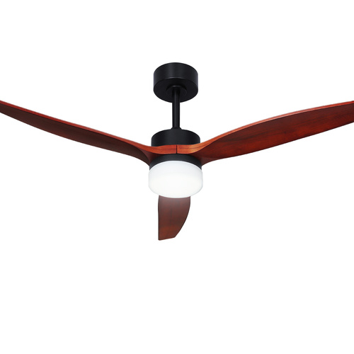 52'' Ceiling Fan AC Motor 3 Blades w/Light - Dark Wood