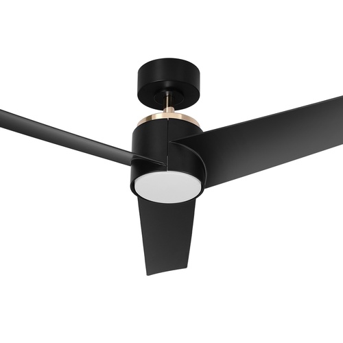 52'' Ceiling Fan DC Motor w/Light w/Remote - Black