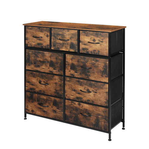  Storage Cabinet Tower Chest Brown Fold