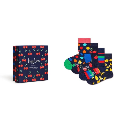   Kids Sock  Cherry  Gift- 4-Pack Size 2-3Yrs