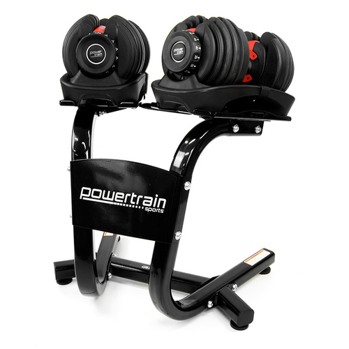 48KG Powertrain Adjustable Dumbbell Set With Stand