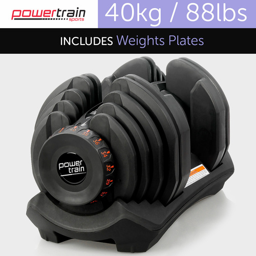 40kg Powertrain Adjustable Dumbbell