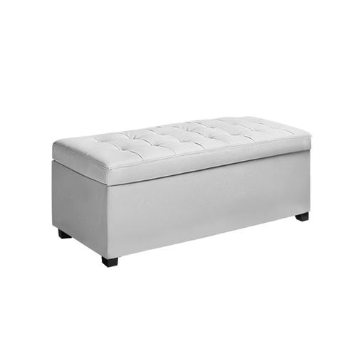 Large Fabric Storage Ottoman