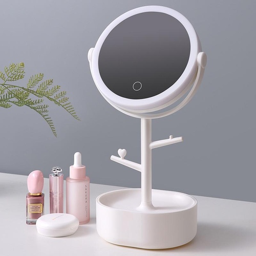 Ecoco Smart LED Light Cosmetic Makeup Mirror USB Touch Screen Home Desk Vanity 360°