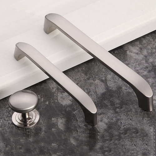 Brushed ZINC Kitchen Door Cabinet Drawer Handle Pulls