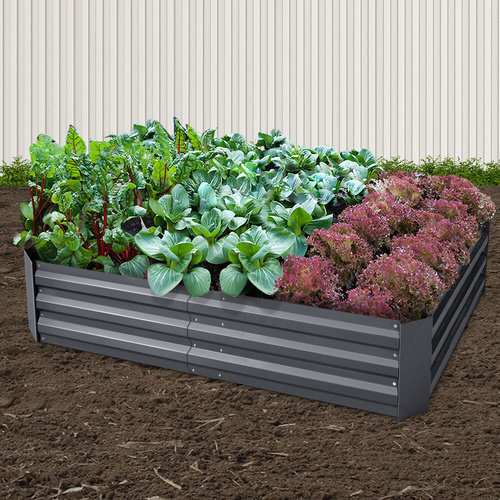 Garden Bed 2PCS Galvanised Steel Raised Planter 