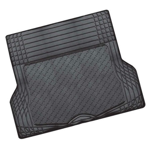 ALUMINIUM LOOK 1-Piece Boot Mat - [Rubber/Aluminium Look]