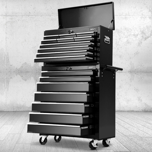 17 Drawers Tool Box Trolley Chest Cabinet Cart Garage Mechanic Toolbox