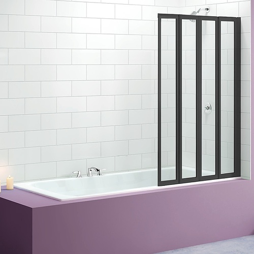 4 Fold Folding Bath Shower Screen Door Panel 1000 x 1400mm