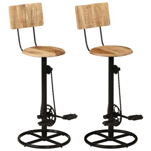 Bar Stools 2 pcs Solid Wood