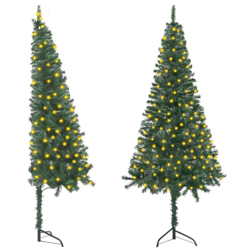 Corner Artificial Christmas Tree with LEDs PVC