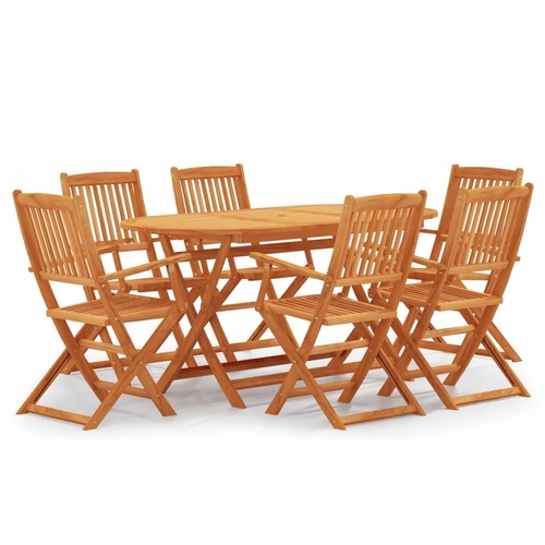 Folding Outdoor Dining Set Solid Eucalyptus Wood