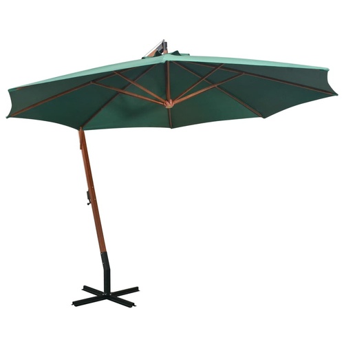 Hanging Parasol 350 cm Wooden Pole