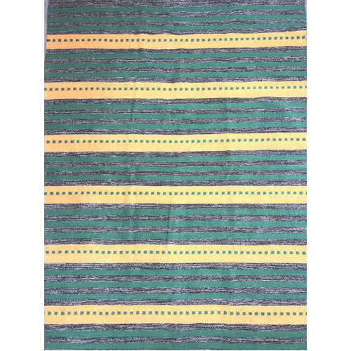 Green/yellow cotton rug 