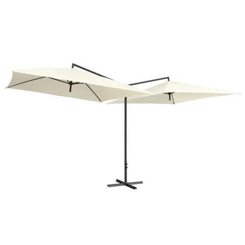 Double Parasol with Steel Pole 250x250 cm