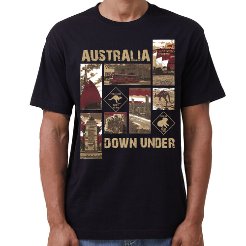 100% Cotton Australia Down Under Souvenir T-Shirt Unisex Adult Iconic Tee Top