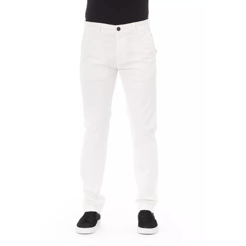 Baldinini Trend Men's White Cotton Jeans & Pant