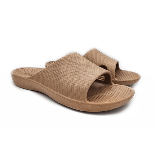 Archline Rebound Orthotic Slides Flip Flop Thongs Slip On Arch Support - Putty