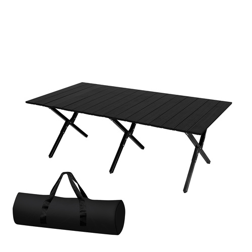  Folding Camping Table Portable Black