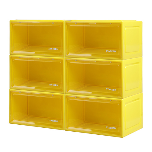  Sneaker Display Case 6x Clear Yellow