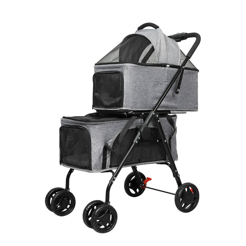  Two-tier Pet Stroller Double Dog