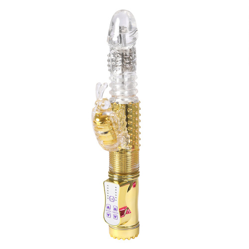  Rabbit Vibrator Dildo G-spot Multispeed Gold