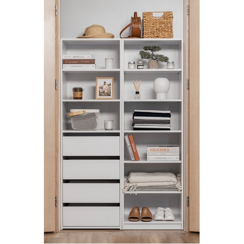 GENEVA THREE SHELF/FOUR DRAWER BUILT IN WARDROBE - CLASSIC