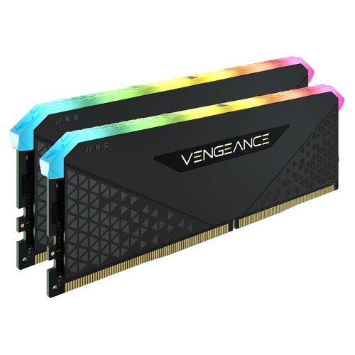 CORSAIR Vengeance RGB RS 16GB (2x8GB) DDR4 3200MHz C16 16-20-20-38 Desktop Gaming Memory Black