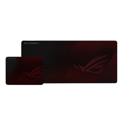 ASUS ROG SCABBARD II Gaming Mouse Pad, Medium 360x260mm + Extended 900x400mm Size, Water/Oil/Dust Respellent, Anti-Fray, Soft Cloth With Rubber Base