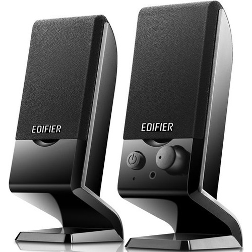 Edifier M1250 2.0 USB Powered Compact Multimedia Speakers - 3.5mm AUX/Flat Panel Design Satellites/Built in Power/Volume controls/Black