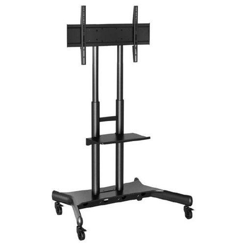 Atdec AD-TVC-75 Floor TV Cart Heavy Duty for Screen size 50" - 80" &amp 75kg. VESA to 800x400 - Comes with Shelf