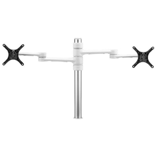 Atdec 450mm long pole with two 476mm articulated arms. Max load: 8kg per display, VESA 100x100 - White