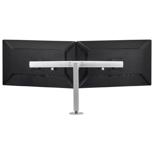 Atdec Black AWMS-R40 Dual display crossbar on 400mm post. Max load: 7kg per arm with HD F-Clamp - Dual display desk mount for up to two 27" monitor