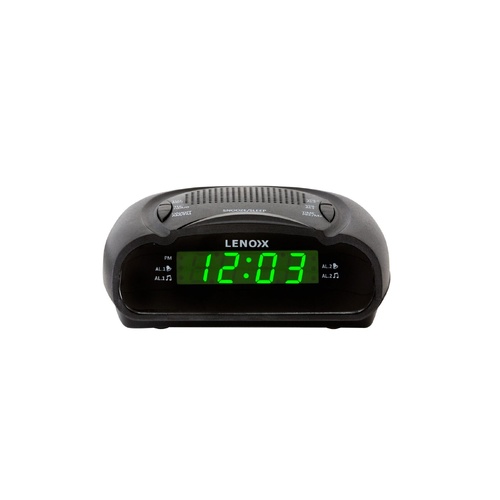 AM/FM Alarm Clock & Radio w/ Green LED Time Numbering