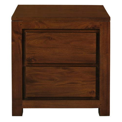 Amsterdam 2 Drawer Bedside Table (Mahogany)