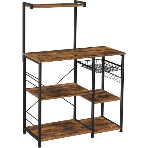 3 Tier Kitchen Storage Shelves with 6 S-Hooks