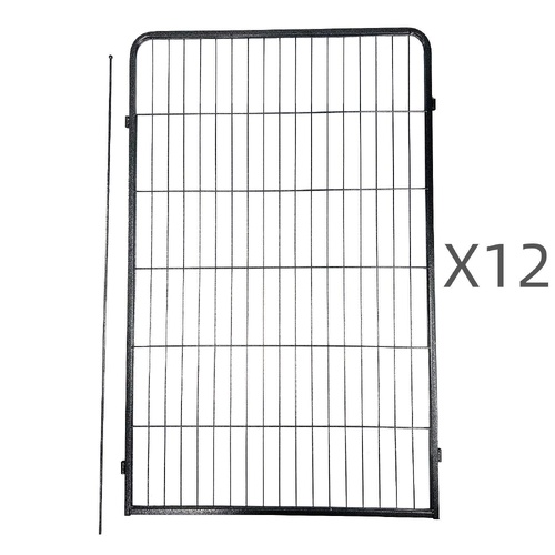 12 Panel 120 cm Heavy Duty Pet Dog Cat Rabbit Exercise Extension Playpen Puppy Rabbit Fence