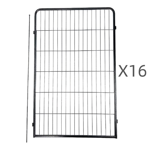 16 Panel 120 cm Heavy Duty Pet Dog Cat Rabbit Exercise Extension Playpen Puppy Rabbit Fence