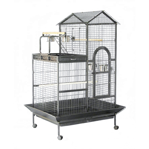 160cm XL Bird Cage Pet Parrot Aviary Perch Castor Wheels