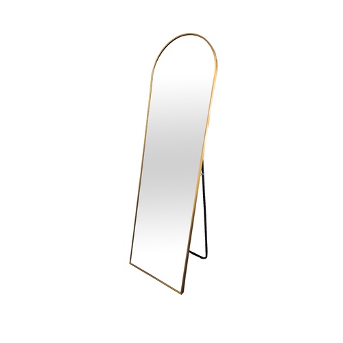 Metal Arch Gold Free Standing Mirror - 50cm x 170cm