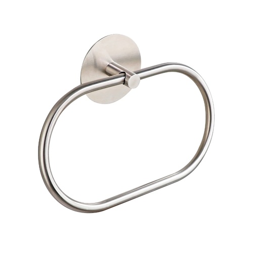 Bathroom Towel Ring Bathroom Towel Rack Adhesive Hand Towels Holder Towel Hanger Silver