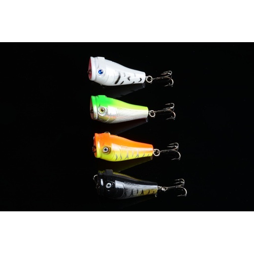 4X 5cm Popper Poppers Fishing Lure Lures Surface Tackle Fresh Saltwater