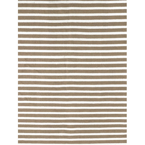 Beige/cream striped cotton kilim rug120x180 cm