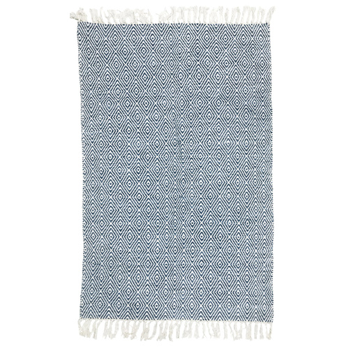 Blue/white kilim rug 90x150 cm