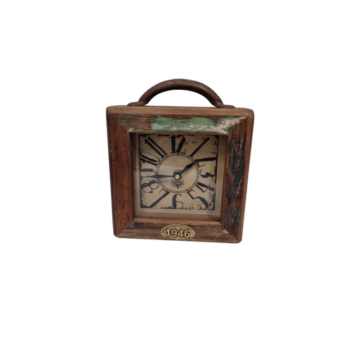 Small Recycle Square Table Clock